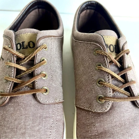 Polo Ralph Lauren Men’s Faxon Canvas Sneaker • Size 13D • Brown • Casual - Picture 10 of 14